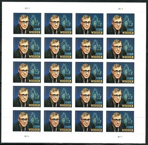 US (2024) John Wooden Sheet of 20 Forever Stamps Scott# 5833 -FREE SHIP - Picture 1 of 1