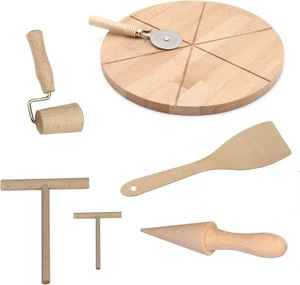 Bisetti Pizza and Crepe Set, Large, Wood - Picture 1 of 5