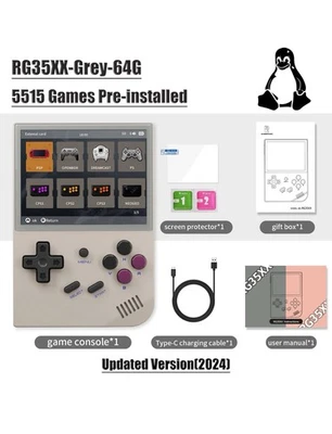 ANBERNIC 2024 NEW RG35XX 3.5 Inch IPS Retro Handheld Game Console Linux  Gifts - Image 1 of 4