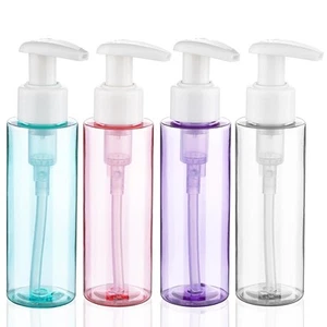 Travel Bottles Plastic Pump Bottle Dispenser TSA Approved 3.4oz/100ml 4 Pack ... - Picture 1 of 7