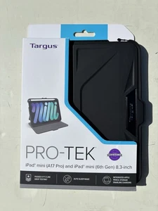 Targus Pro-Tek Case for iPad Mini (A17 Pro and 6th Gen.) 8.3-inch, Black - Picture 1 of 8
