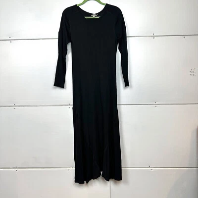 BASS Womens sz Med Cotton Modal Ribbed Stretch Knit Maxi Midi Long Sleeve Dress - Image 1 of 4