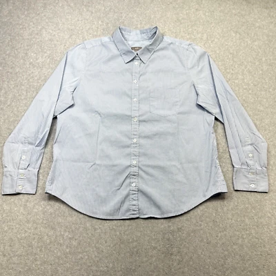 J Jill Top Petite Mediano Azul Rayas Elastizado Carrera Informal Uso Diario Capa Foto 1 de 4