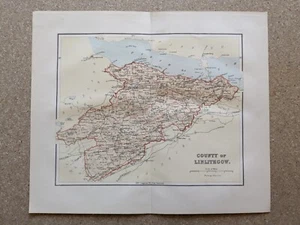 County map of Linlithgow Scotland West Lothian Forth Bridge c1895 - Picture 1 of 1