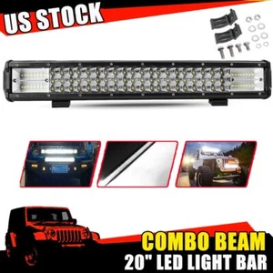 20'' 1200W LED Light Bar Dual Row Flood Spot Combo Work UTE Truck SUV ATV 20INCH - Picture 1 of 11