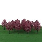 20Pcs Fuchsia Model Trees Layout Train Landscape Scenery 1:100
