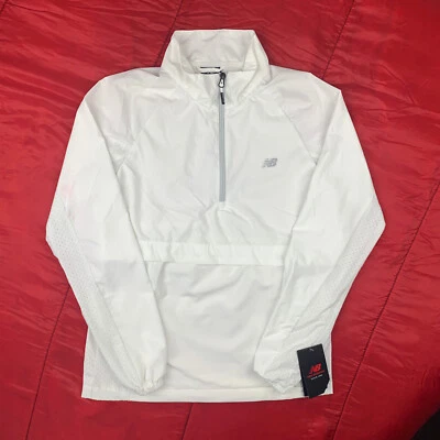 New Balance - Pullover para mujer elástico en 4 vías Ripstop 1/2 cremallera | Blanco | S | Nuevo con etiquetas Foto 1 de 4