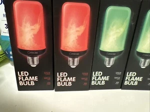 OMICOO 4pcs LED Flame Bulbs different colors - Picture 1 of 5