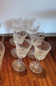 6 Waterford Crystal Glass KINSALE Stem 5-3/8” Cordial Sherry Wine Flutes Goblets - Picture 1 of 2