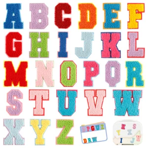 26 Alphabet English Letter Set Embroidered Patches Iron On Sew On Badge Applique - Picture 1 of 51