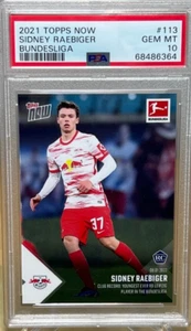 SIDNEY RAEBIGER * PSA 10 * 2021 TOPPS NOW #113 YOUNGEST RB LEIPZIG ROOKIE CARD - Picture 1 of 3