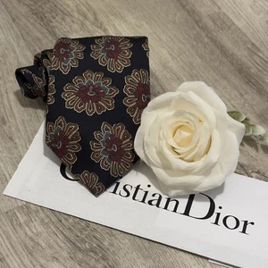 Corbata Christian Dior Vintage 100% Seda Estampado Geométrico Para Hombre - NUEVA - Imagen 1 de 6