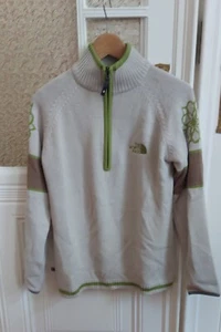 THE NORTH FACE Pullover mit Viertelreißverschuss *Gr. M beige Windstopper NEU - Bild 1 von 12