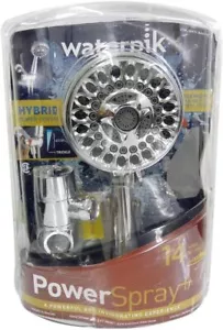 Waterpik Power Spray Shower Head 14 Setting Handheld Optiflow Stainless Hose New - Picture 1 of 1