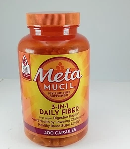 Metamucil 3 in 1 Daily Psyllium Fiber Supplement 300Capsules EXP 07/2027 - Picture 1 of 3