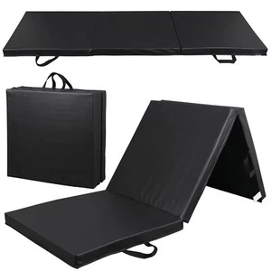 6'x2' Non-Slip PU Leather Folding Exercise Mat Gym Mat for Gymnastics Yoga - Picture 1 of 13
