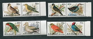 Aititaki, Cook Islands 238a, 40a, 44a, 46e Birds Stamp Pairs MNH - Picture 1 of 2