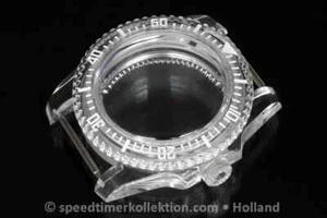 Divers case (40mm) for Seiko 7S26 NH35 NH36 movements in transparent plastic - Bild 1 von 6