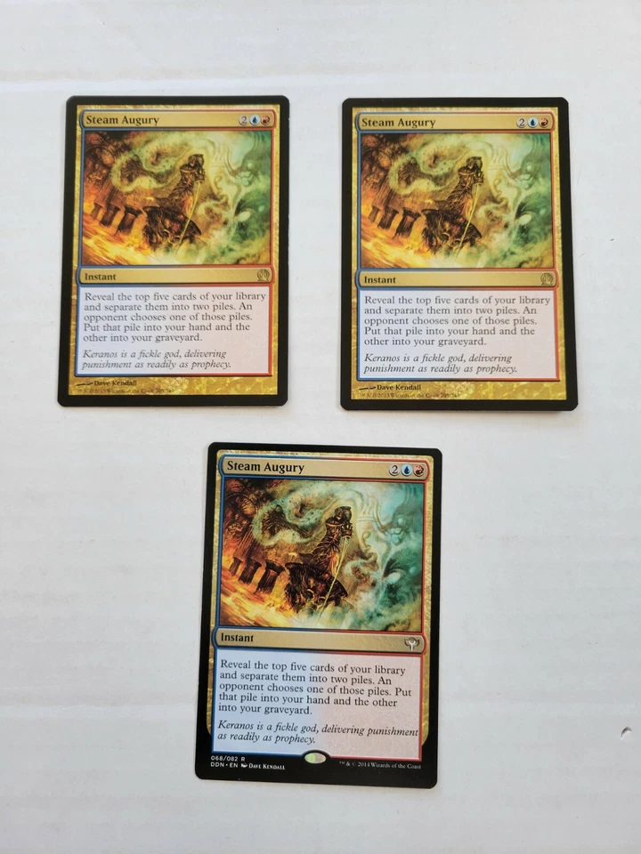 3x STEAM AUGURY Magic the Gathering MTG NM/M THS Theros izzet instant  - Image 1 of 1