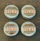 Vintage Lot Of 4 Nfl Clik Clak Football Tin Featuring The Cleveland Browns