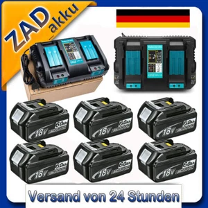 18Volt Ersatzakkus 5Ah 6Ah LXT BL1850B Für Makita BL1860B BL1830B Dual-Ladegerät - Bild 1 von 30