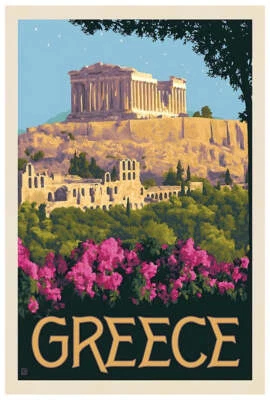 Greece 2 - Vintage Travel Poster