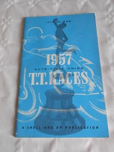 Isle of Man TT races 1957 Shell and BP petrol publication many photos - Picture 1 of 10