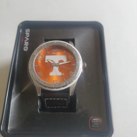 New TennesseeVolunteer Sparo Classic Men's Sports Watch with Black Leather Band Cover