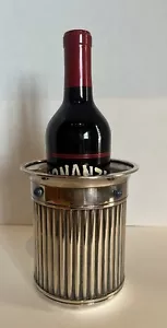 Vintage Cartier Silver Plate Lapis Lazuli Wine Bottle Holder - Picture 1 of 4