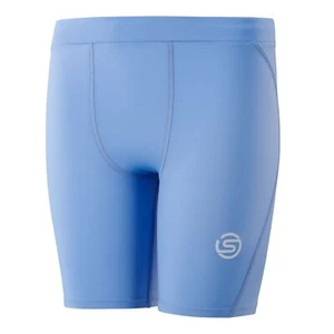 Skins Series-1 Youth Compression Half Tights (Sky Blue) HOT BARGAIN - Picture 1 of 5