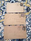 3 old postal history envelopes 1882 1889 1890