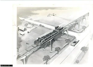 FUTURE PHOTO (1965) FUTURISTIC TRAIN Boston Washington (Boston Herald) - Picture 1 of 2