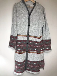 Cárdigan suéter largo con capucha multicolor PAPER CRANE para mujer talla grande - Imagen 1 de 10