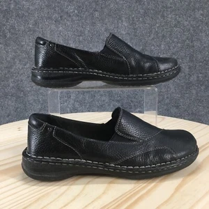 Earth Spirit Shoes Womens 8 Kinna Loafers Black Leather Slip On Casual Comfort - Picture 1 of 16