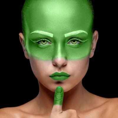 ARICONA Grüne Farbige Kontaktlinsen Grün Green ohne Stärke Crazy Halloween Stark Deckend