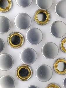 SIZE 20- 1/2" CAPPED GRIPPER SNAP, SHINY AND MATTE FINISH, 100 SETS - Picture 1 of 13
