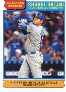 2025 Topps Heritage #1 Shohei Ohtani, Los Angeles Dodgers – Record Breakers - Picture 1 of 2