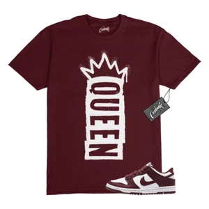 Dunk Team Red White Low Maroon Burgundy T Shirt Match Q1 - Picture 1 of 1