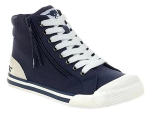 Rocket Dog Jazzin Hi Womens Navy Casual Zip Up Ankle Boots - Picture 1 of 7