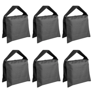 Neewer 6 Pack Black Sand Bag Photography Studio Video Stage Film Saddlebag - Picture 1 of 1