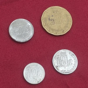 Lot Of 4 Coins Mexico 50 & 10 Centavos Coin 2007 2008 2015 2023 Circulated EAGLE - Picture 1 of 11