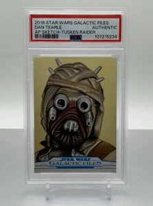 2018 Topps Star Wars Galactic Files Tusken Raider Sketch By Dan Tearle PSA Auth - Picture 1 of 2