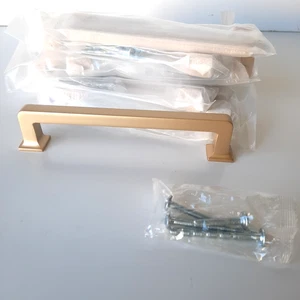 Amerdeco 10 Pack Champagne Bronze Cabinet Pulls 5” 128mm Hole Centers ZH0019 B1 - Picture 1 of 6