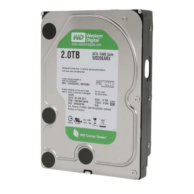WD Green Festplatte HDD 2tb 2000gb 3,5 " SATA Interne Computer Bef Refurbished - Bild 1 von 2