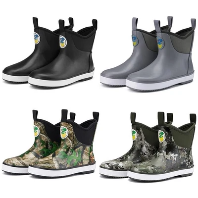 HISEA Kids Deck Boot Waterproof Lightweight Ankle Rain Boot Boy Girl Rubber Boot - Image 1 of 4