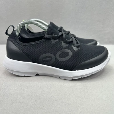 OOFOS OOmg Sport LS Womens Size 7 Shoes Black White Athletic Lace-Up Comfort NEW - Image 1 of 4