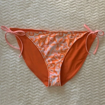 Parte inferior de bikini reversible No Boundaries XL 15-17 naranja corbata lateral traje de baño nuevo con etiquetas Foto 1 de 4