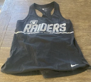 Camiseta sin mangas Nike de los Raiders de Las Vegas para mujer color negro talla grande - Imagen 1 de 3