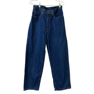 L.L. Bean Vtg Womens Sz 10 Dark Wash High Rise Wide Leg Jeans Retro Classic - Picture 1 of 4