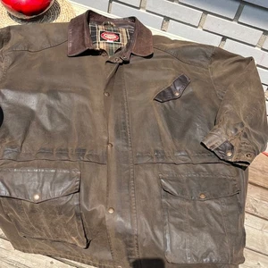 Vintage 90s The Australian Outback Collection Oiled Leather Jacket - Picture 1 of 14